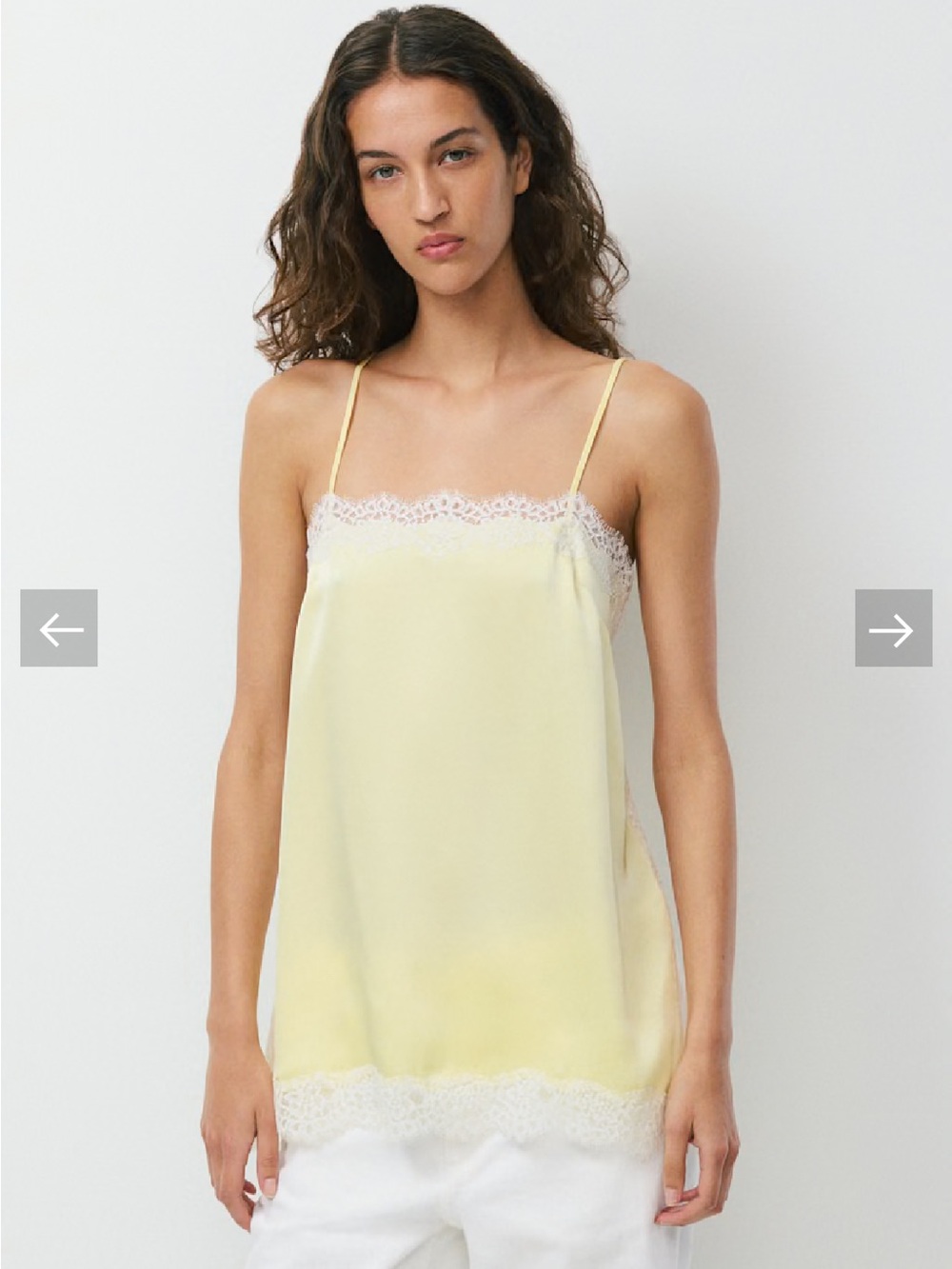 Aritzia serif satin camisole